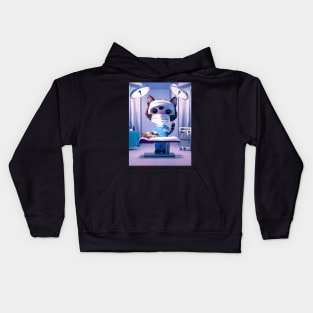 Cute kitty performing a surgery Kids Hoodie